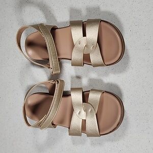 DREAM PAIRS Sandals Open Toe Princess Flat Sandals Girls Size 1